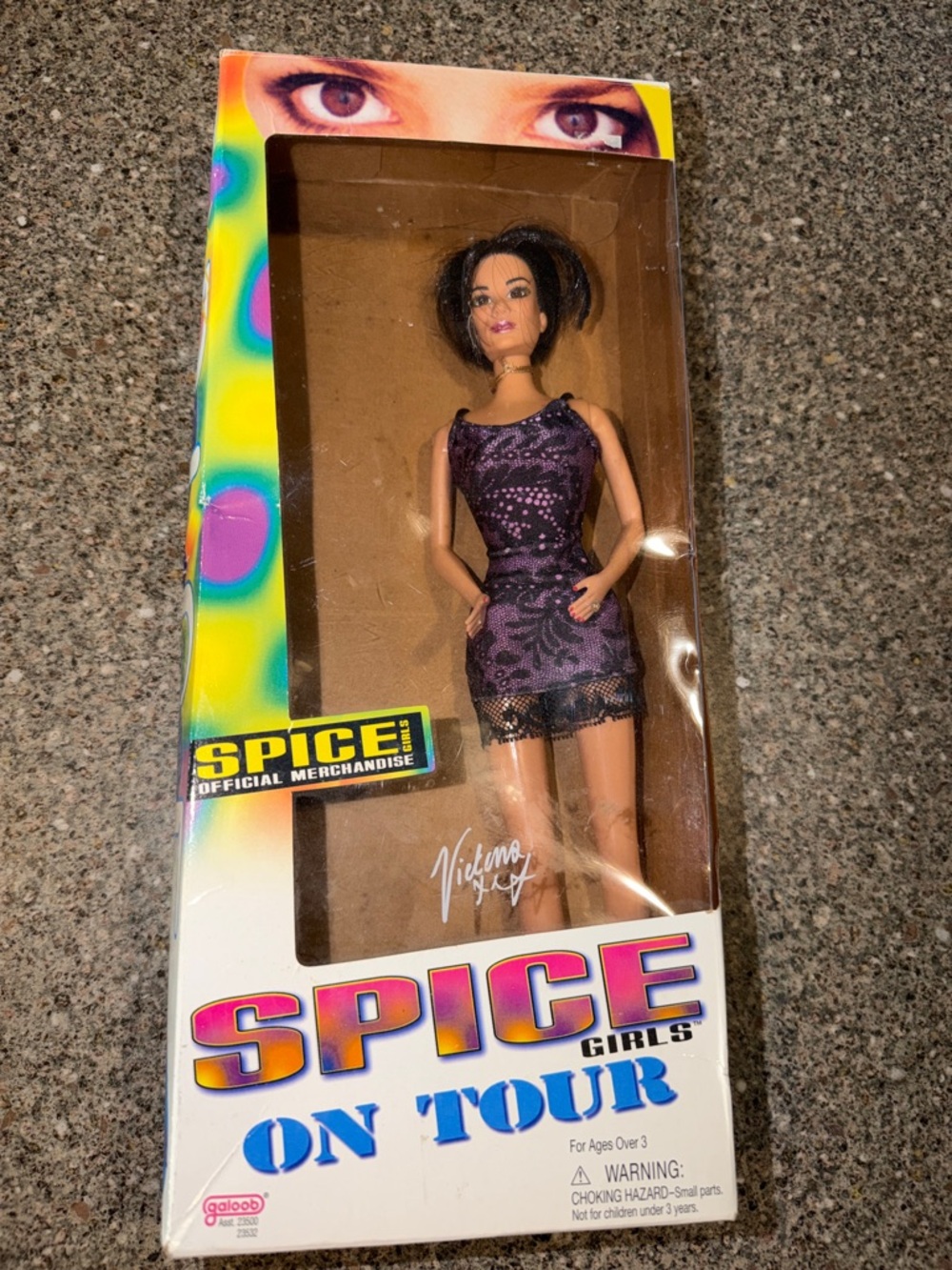 1998 Spice Girls 'Victoria' Doll in Purple Lace Dress - Official Merchandise